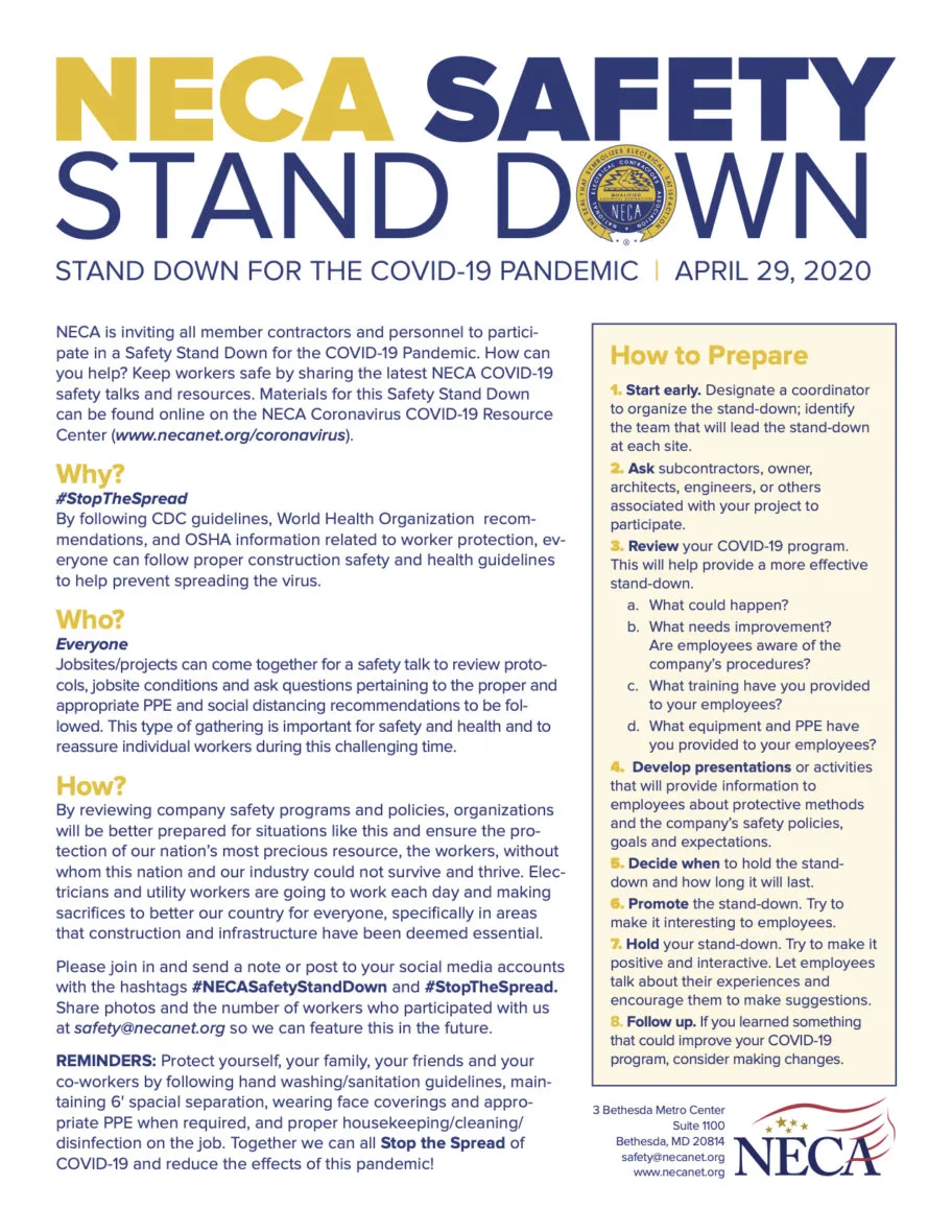 NECA Safety Stand Down